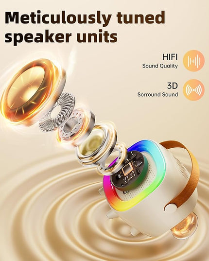 Mini Karaoke Machine Speaker for Kids Adults, Portable Bluetooth with 1 Wireless Microphones, Children's Day Birthday Gift Ideas for Toys for Teens Boys and Girls Aged 4, 5, 6, 7, 8, 9, 10, 11, 12+