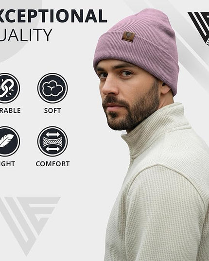 Urban Effort Beanie for Men Women – Warm Acrylic Unisex Knit Winter Hats for Men, Soft Stretch Fit, Classic Streetwear Style