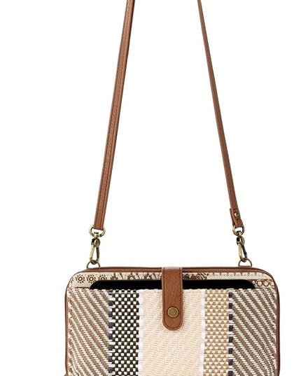 Sakroots Artist Circle Smartphone Crossbody in Coated Canvas, Detachable Wristlet Strap