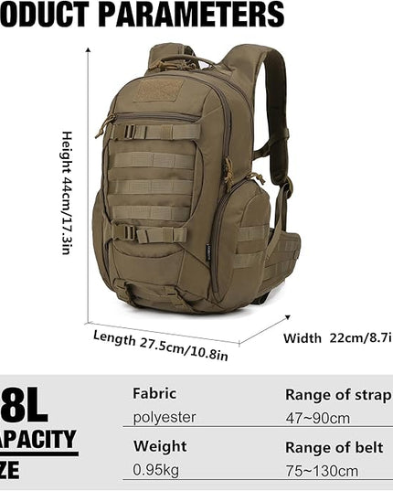 Mardingtop Tactical Molle Backpack for Men- 18L/28L EDC Hiking & Motorcycle Backpack