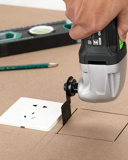 GALAX PRO 22000 OPM 1.5A Oscillating Multi Tool, 3 Degree Oscillating Angle with 3 Pieces Saw Blades, 1 Piece Semi Circle Blade Sanding Plate, 6 Pieces Sanding Papers for Grinding