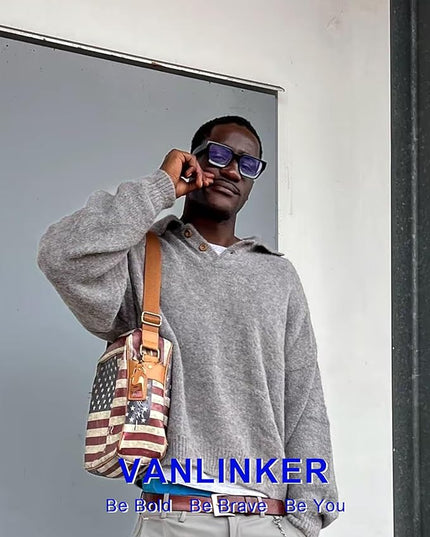 VANLINKER Thick Square Sunglasses for Men Women Retro Chunky Rectangle Shades UV400 Protection VL9731