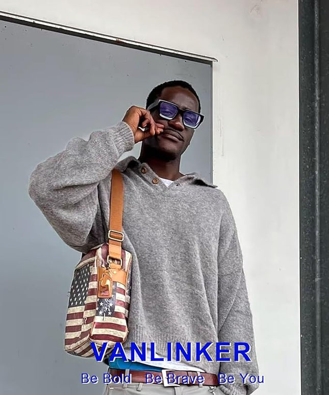 VANLINKER Thick Square Sunglasses for Men Women Retro Chunky Rectangle Shades UV400 Protection VL9731