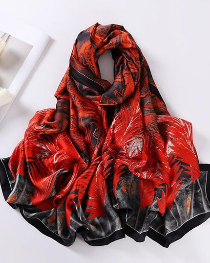 Fashion Scarves Scarf 100% Silk Feeling Scarf Silk Like Scarves Long Lightweight Sunscreen Shawls for Women