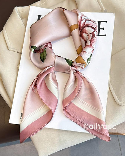 Dailyacc Hair Bandanas Scarf For Women Lightweight Fashion Neck Silk Satin Head Scarves For Sleeping Handbags Scarf