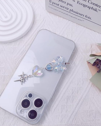 1-4PCS Cute Phone Charms Aesthetic Y2K Cell Phone Charms Strap Strawberry Butterfly Star PhoneCharm Y2K Accessories for Bag Keychain Airpods Camera Pendants Decor