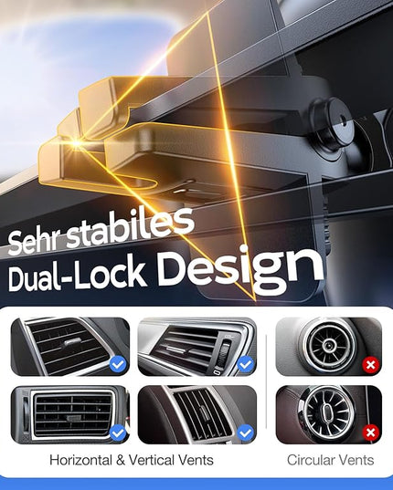 TORRAS 2026【Strongest Suction & Ultra-Durable】 Phone Holders for Your Car,【Patent & Safety Certs】 Car Phone Holder Mount Truck Stand for Dashboard Windshield Vent for iPhone 17 16 15 14 13, Navy Blue