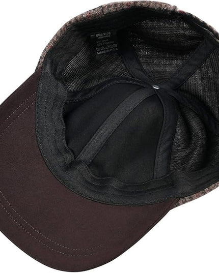 BOTVELA Wool Baseball Cap for Men Adjustable Unstructured Tweed Hat
