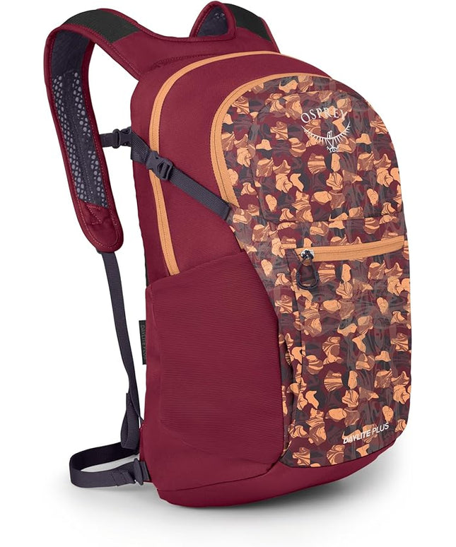 Osprey Daylite Plus Commuter Backpack - Lightweight, Everyday Pack with Laptop Sleeve and Water Bottle Pockets - Ideal for Work, School, and Travel with Versatile Storage, Liquify Print/Kakio Pink
