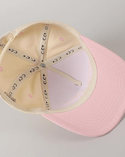 MIRMARU Two-Tone Vintage Canvas Trucker Hats for Men & Women, Adjustable Size Baseball Caps with Trendy Embroidered Design