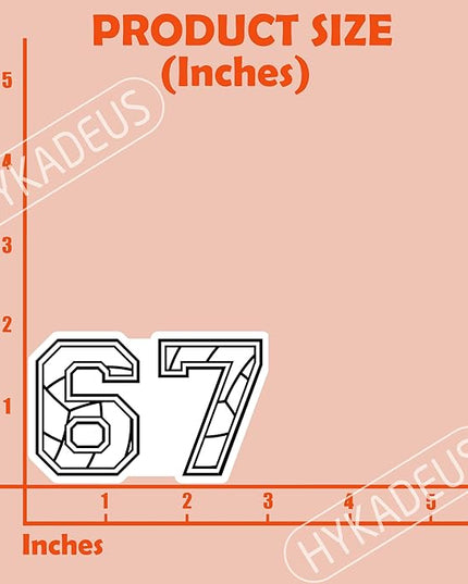 (3 Pcs) Volleyball 67 Six Seven Funny Gen Alpha Meme Stickers – 67 Gifts for Coaches, Players, Waterproof Vinyl Decals for Water Bottle, Tumbler, Laptop, Phone Case, 3" x 1.9"