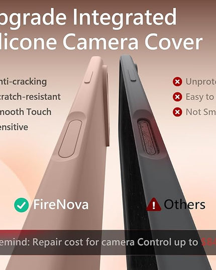 FireNova Magnetic for iPhone Air Case, Compatible with MagSafe, [Integrated Silicone Camera Control Button] [Camera Protection] Microfiber Lining Phone Case for iPhone 17 Air, 6.5", Pinksand