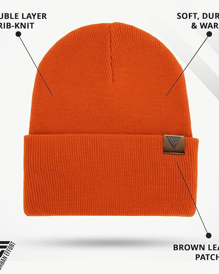 Urban Effort Beanie for Men Women – Warm Acrylic Unisex Knit Winter Hats for Men, Soft Stretch Fit, Classic Streetwear Style