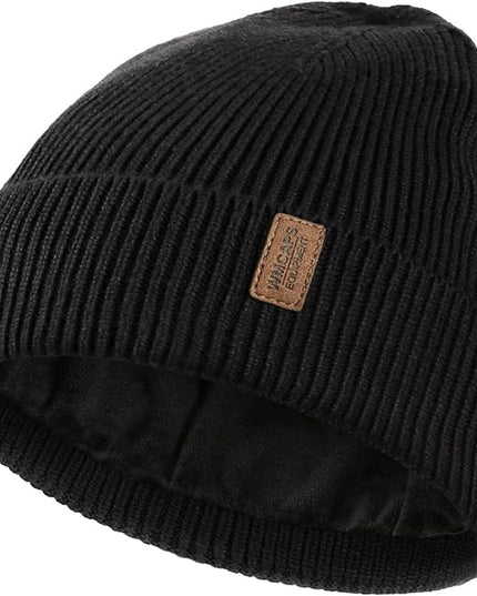 Wmcaps Winter Beanie for Men Women, Fleece Lined Beanie Soft Warm Knit Hat Ski Stocking Cuffed Cap