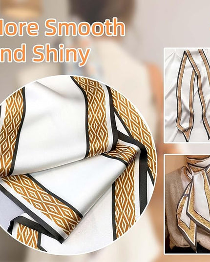 Dailyacc Hair Scarf for Women Fashion Silky Satin Headscarf Wrap Breathable Lightweight Neck Scarves For Handbag