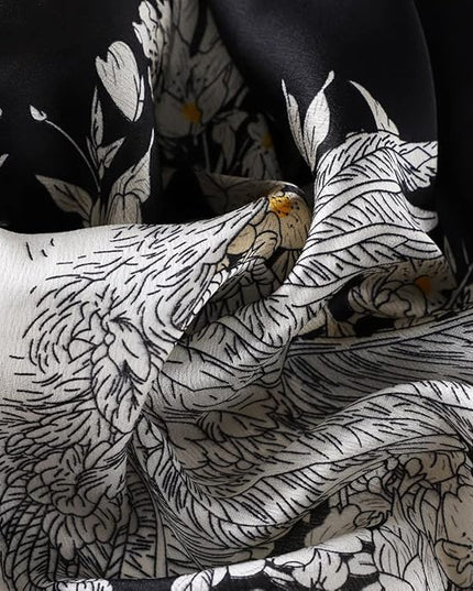 Fashion Scarves Scarf 100% Silk Feeling Scarf Silk Like Scarves Long Lightweight Sunscreen Shawls for Women