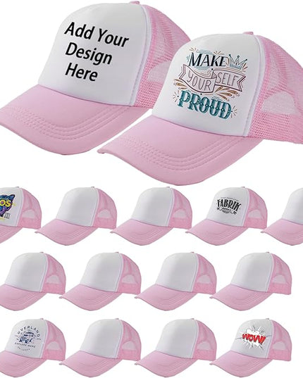 LYDTICK 15 Pack Trucker Hats Bulk Sublimation Blanks Wholesale Mesh Baseball Cap DIY Custom Hats for Men Women