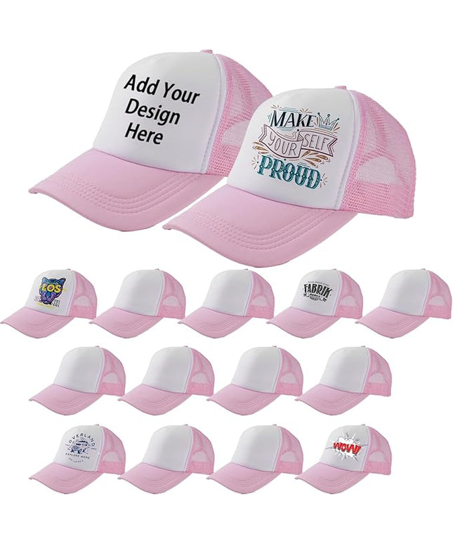 LYDTICK 15 Pack Trucker Hats Bulk Sublimation Blanks Wholesale Mesh Baseball Cap DIY Custom Hats for Men Women