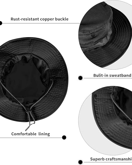 Sun Hats for Men Women Bucket Hat UPF 50+ Boonie Hat Foldable UV Protection Hiking Beach Fishing Summer Safari