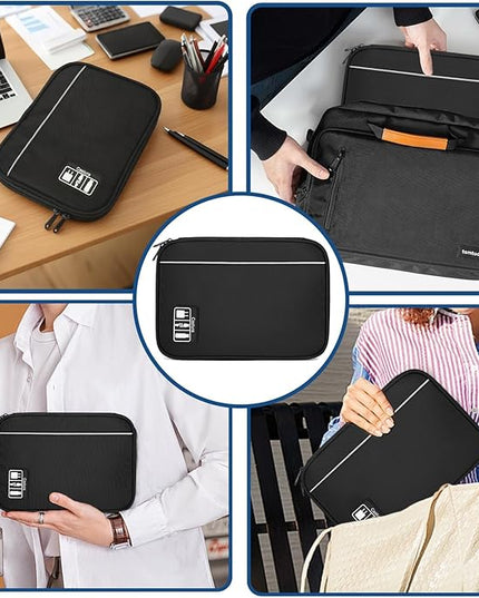 Electronic Organizer Travel Case, All-in-One Portable Cable Organizer Bag for Storage, Cord Organizer Tech Accessories for Cables, Chargers, Power Bank, Flash Drive, SD Card