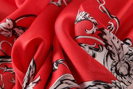 Fashion Scarves Scarf 100% Silk Feeling Scarf Silk Like Scarves Long Lightweight Sunscreen Shawls for Women