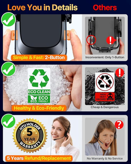2026 Ultimate Best【True Military-Grade & Safety Cert】Car Phone Holder【Upgraded 360 Rotation & 100+LBS Strongest Suction】5-in-1 Truck Windshield Dashboard Vent Mount Stand for iPhone Android,Deep Black