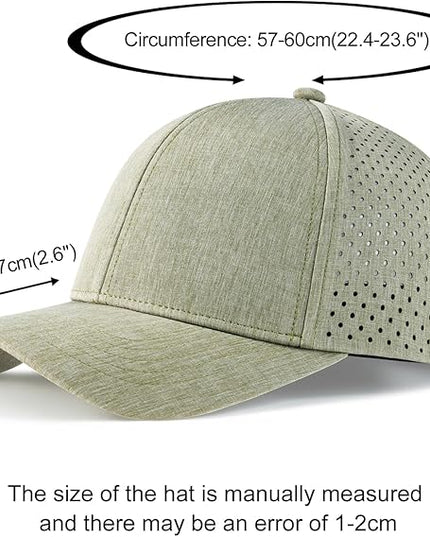 VOBOOM Men Snapback Trucker Hat, Baseball Cap for Breathable Side Laser Cut Holes