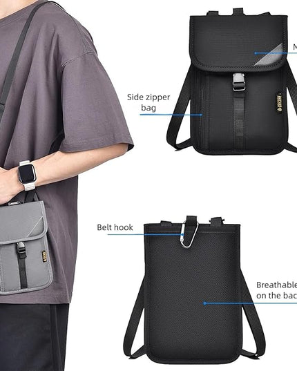 Passport Holder for Travel Pouch Neck Wallet for Traveling Women Men with RFID Blocking Waterproof and Slim Neck Pouch Adjustable Neck Strap (Z-Khaki)