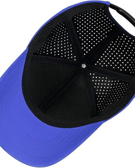 VOBOOM Men Quick Dry Baseball Cap Laser Cut Mesh Ball Curved Brim Snapback Hat