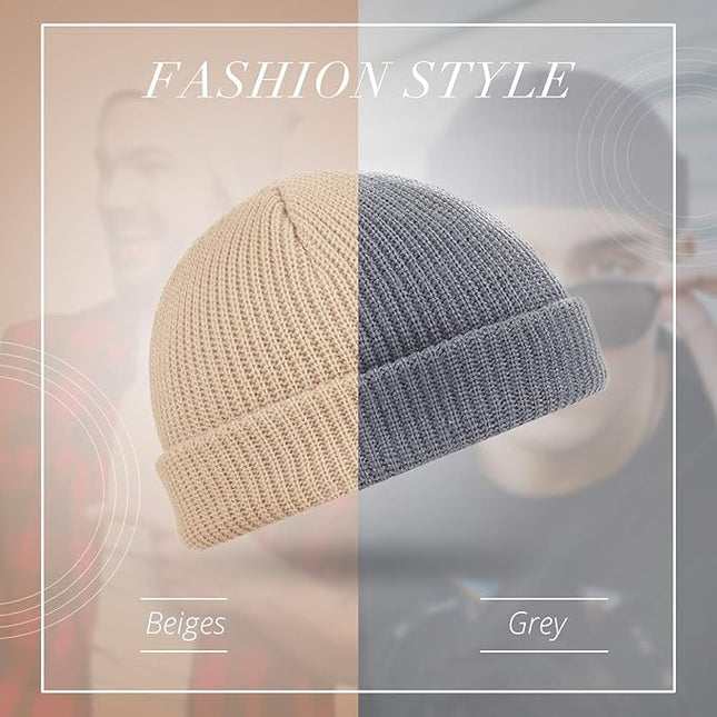 SATINIOR Trawler Beanie Watch Hat Roll-up Edge Skullcap Fisherman Beanie for Women Men