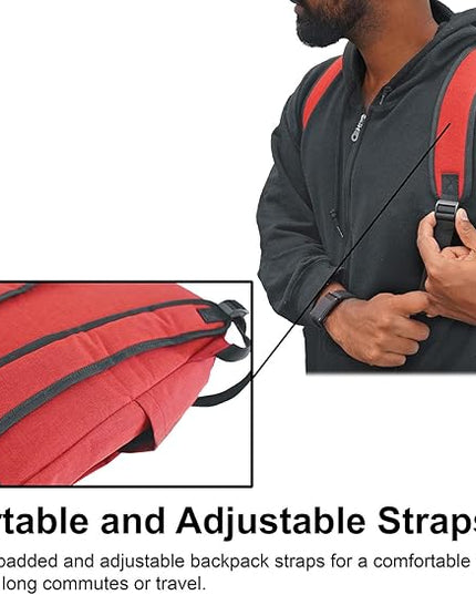 Rockville RPAK BURNED RED Backpack Bag, Padded 15" Laptop Pocket, Durable Nylon, Adjustable Straps, Hidden Zippered Compartment, Ideal for Daily Use and Gear Transport