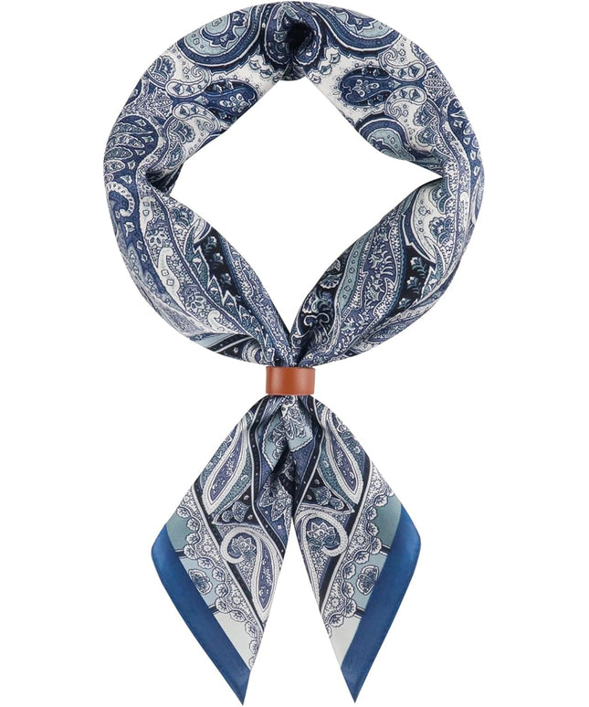 27.5 Inches Square Silk Feeling Neck Scarf for Men Necktie Silk Bandanas Pocket Square Cowboy Scarves