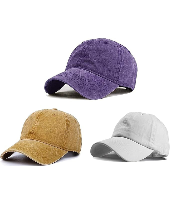 HH HOFNEN Men Women Washed Distressed Twill Cotton Baseball Cap Vintage Adjustable Dad Hat