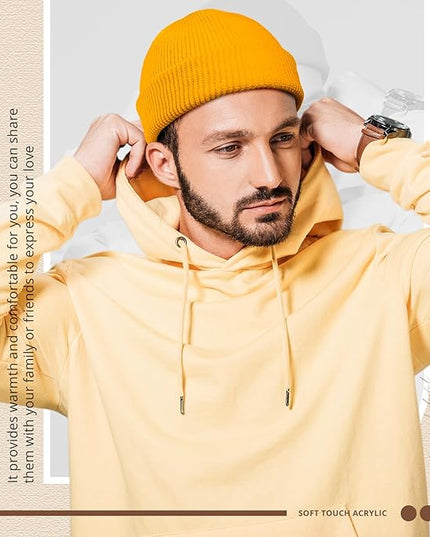 SATINIOR Trawler Beanie Watch Hat Roll-up Edge Skullcap Fisherman Beanie for Women Men