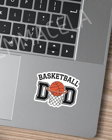 (3PCS) Basketball Dad Stickers – Waterproof Vinyl Decals for Laptops, Tumblers, Water Bottles – Sports Design for Fathers, Players, Coaches – 3 x 2.4 Inch