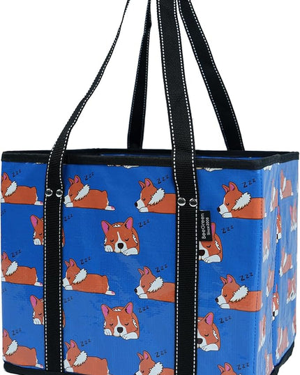 BeeGreen Large Waterproof Reusable Bags Christmas Heavy Duty Shopping Tote for Groceries Pool Gift with Webbing Handles