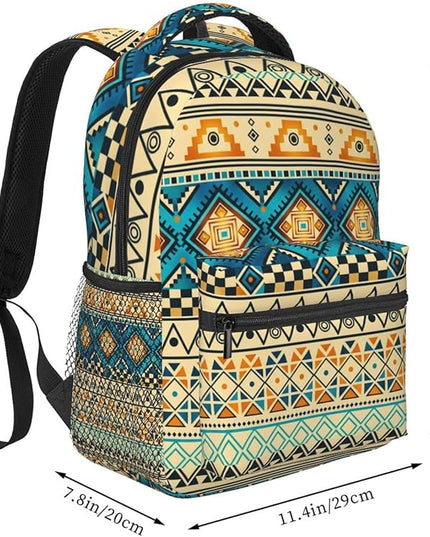 Native American Backpack for Men Women,Casual Travel Hiking Camping Backpacks Lightweight Bookbag
