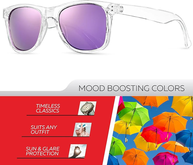 Retro Rewind Polarized Sunglasses for Men and Women - UV Protection Classic Sun Glasses