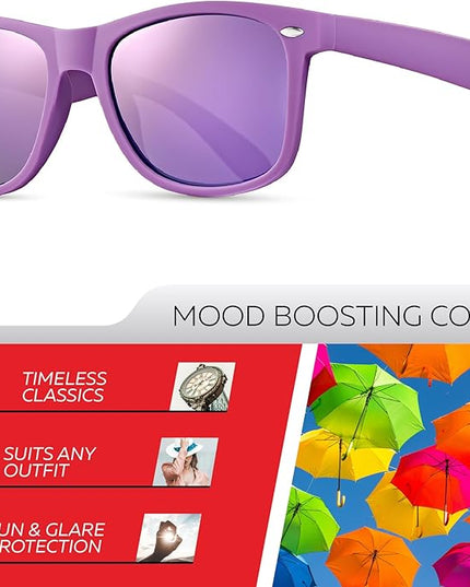 Retro Rewind Polarized Sunglasses for Men and Women - UV Protection Classic Sun Glasses