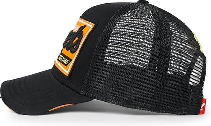 ililily Premium Howels Embroidery Vintage Baseball Cap Distressed Trucker Hat