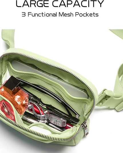 Belt Bag for Women Fanny Pack Crossbody Bags for Women Fashion Waist Packs with Adjustable Strap Gifts for Her Teen Girls (Light Green)