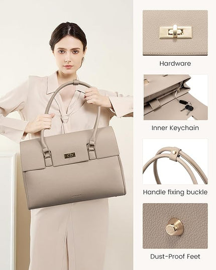 LOVEVOOK Laptop Bag for Women Work Tote Messenger Bag Waterproof Business Office Professional Handbag Shoulder Bag