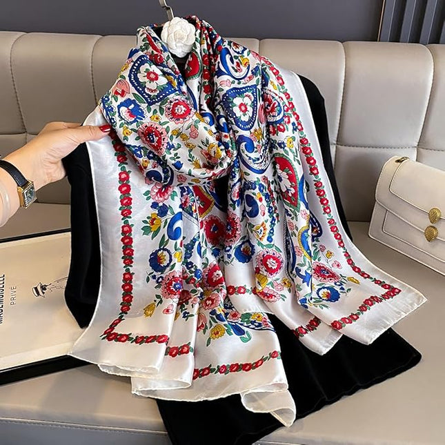Silk Scarf Mulberry Silk Fashion Scarves Long Lightweight Shawl Wrap …