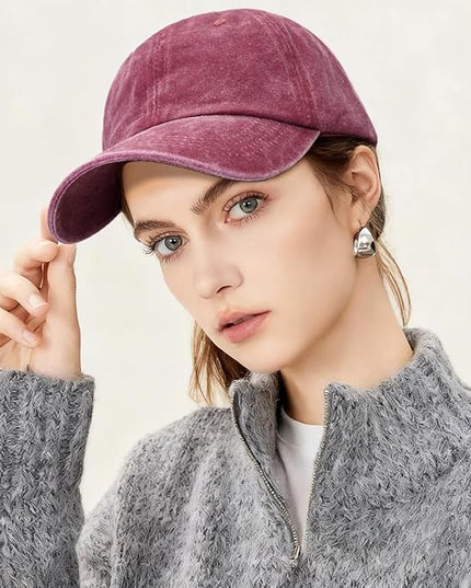 YeeHeen Ponytail Baseball Cap for Women High Messy Bun Caps Washed Cotton Hats