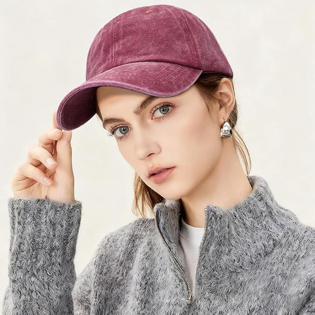 YeeHeen Ponytail Baseball Cap for Women High Messy Bun Caps Washed Cotton Hats