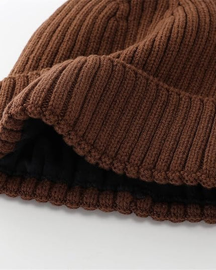 Connectyle Fleece Lined Cuffed Beanie Hat for Men Women Knitted Winter Wool Beanies Skull Cap Warm Watch Hat