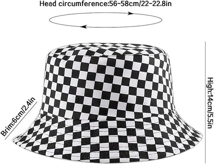 Malaxlx Unisex Bucket Hat Beach Sun Hat Aesthetic Fishing Hat for Men Women Teens, Reversible Double-Side-Wear