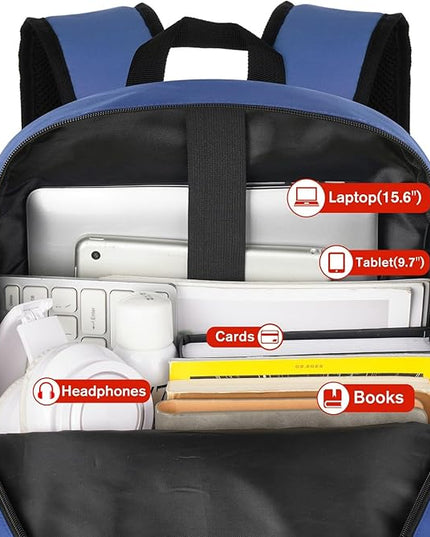 YAMTION 17.3 inch School Backpack,Classic Bookbag Backpack with USB Port for High School College Students Travel