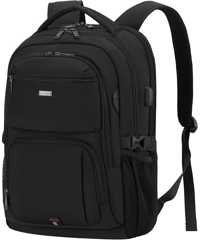 DUSLANG 17 Inch Laptop Backpack for Travel Water Resistant College Backpack for Men Women Laptop Bag with USB Charging Port,Black