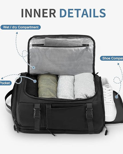35L Travel Backpack 17" Laptop Backpack W/USB-C Port, Expandable Carry-On Bag, TSA Flight Approved Water-Resistant for Business College, Black